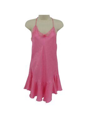 VTG Intimate Moments Women Medium Pink Paisley Scroll Nightgown Sleep Dress Chic